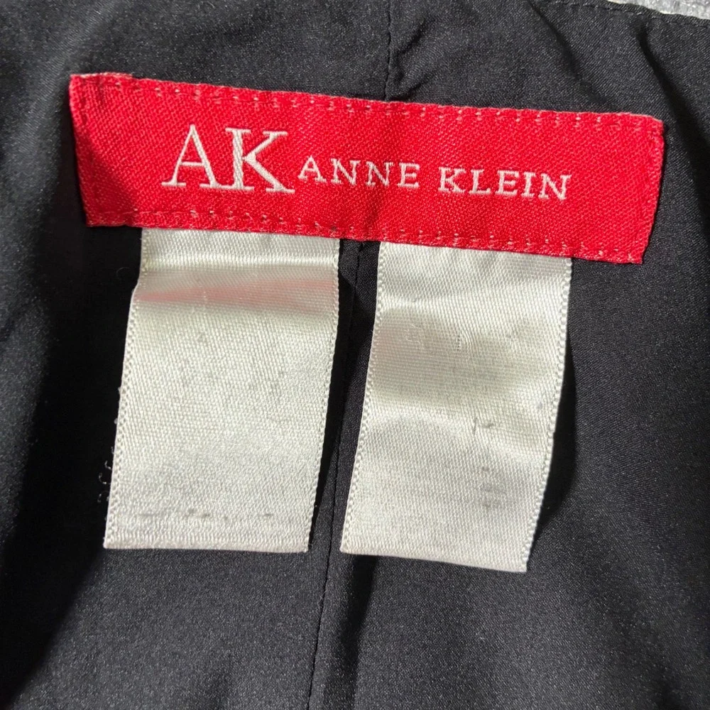 Anne Klein‎ Embroidered A-Line Skirt Womens 10 Black White Pleated